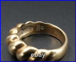 Retired Rare James Avery 14k Yellow Gold Scalloped Shrimp Ring Size 6 RG3017