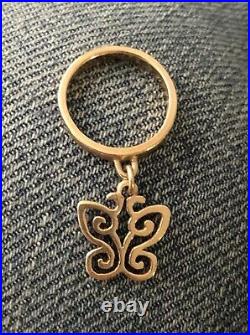Retired & Rare James Avery BUTTERFLY DANGLE CHARM Ring 14k Gold Size 3