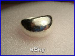 Retired Sterling Silver James Avery Hammered Dome Ring 15.4 Gram Size 9 Lot 2637