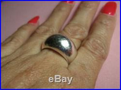 Retired Sterling Silver James Avery Hammered Dome Ring 15.4 Gram Size 9 Lot 2637