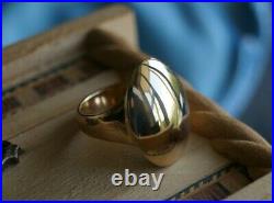 Retired & UNIQUE James Avery RAISED OVAL Ring 14k Gold Size 8