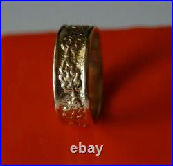 Retired & UNIQUE James Avery TEXTURED VINES Band Ring 14k Gold Size 7.75