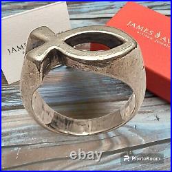 Retired Vintage JAMES AVERY STERLING SILVER ICHTHUS FISH RING SIZE 10