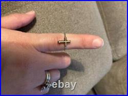 Retired james avery gold and silver cross ring size 5