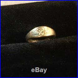 Retired rare JAMES AVERY 14k Yellow Gold Small butterfly pinky RING BAND sz 1.5
