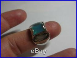 STUNNING RARE RETIRED JAMES AVERY STERLING MONACO RING WithCHALCEDONY -SIZE 8-NR