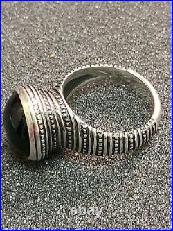 Signed James Avery. 925 Sterling Silver & Black Onyx Ring Size 7