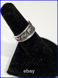Signed Retired James Avery Sterling 925 Noah's Ark Ring Two by Two- Sz 6