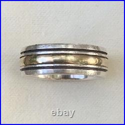 Size 10 Retired James Avery 14k Gold & Sterling Silver 925 Band Ring unisex