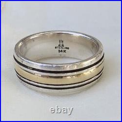 Size 10 Retired James Avery 14k Gold & Sterling Silver 925 Band Ring unisex