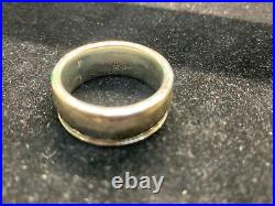 Size 12 James Avery 14k Gold & Sterling Silver 925 Hammered Simplicity Band Ring