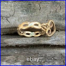 Size 3 1/2 James Avery 14k Gold Heart Braided Dangle Ring