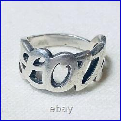 Size 4 Retired James Avery Sterling Silver 925 Valentines Day Heart Love Ring
