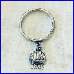 Size 6 1/2 James Avery Retired Sterling Silver 925 Volleyball Charm Dangle Ring