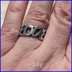 Size 7 Retired James Avery Sterling Silver 925 Valentines Day Heart Love Ring
