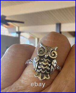 Size 8 James Avery Rare/Retired Owl Ring Vintage, Neat Piece