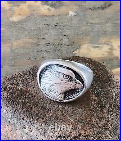Size 8 VINTAGE James Avery Retired Eagle Ring NEAT Piece