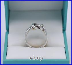 Sterling Silver & 14K Yellow Gold James Avery Lovers Knot Ring Size 6 RARE