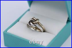 Sterling Silver & 14K Yellow Gold James Avery Lovers Knot Ring Size 6 RARE