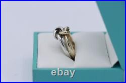 Sterling Silver & 14K Yellow Gold James Avery Lovers Knot Ring Size 6 RARE