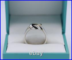 Sterling Silver & 14K Yellow Gold James Avery Lovers Knot Ring Size 7 RARE