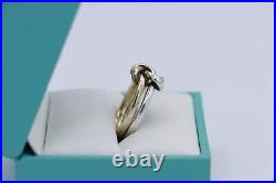 Sterling Silver & 14K Yellow Gold James Avery Lovers Knot Ring Size 7 RARE