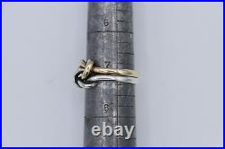 Sterling Silver & 14K Yellow Gold James Avery Lovers Knot Ring Size 7 RARE