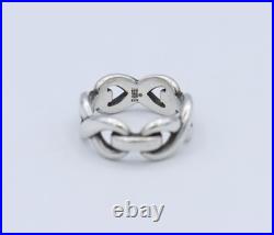 Sterling Silver James Avery Bold Infinity Band Ring Size 6.5 RARE & RETIRED 6.4g