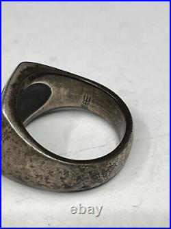 Sterling Silver James Avery Wide Leave Thick Cross Crosslett Ring Size 8.25