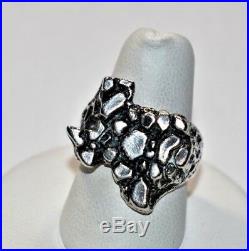 Stunning RETIRED JAMES AVERY Sterling Silver State of TEXAS Nugget Ring Sz- 7.25