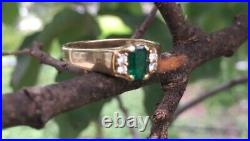 Stunning Retired 14k James Avery Barcelona Emerald & Diamond Ring