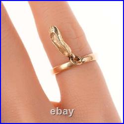 Sz3 Retired James Avery 14k gold Ballet slipper ring