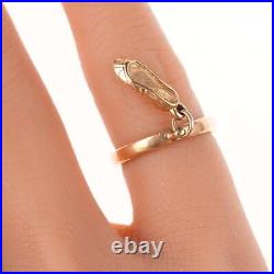 Sz3 Retired James Avery 14k gold Ballet slipper ring