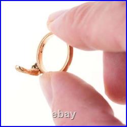 Sz3 Retired James Avery 14k gold Ballet slipper ring