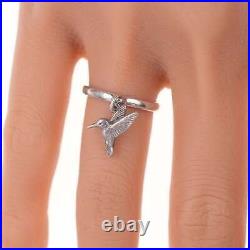 Sz6 Retired James Avery Sterling Hummingbird ring