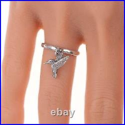 Sz6 Retired James Avery Sterling Hummingbird ring