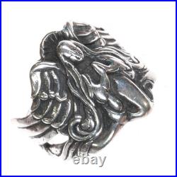 Sz9 Retired James Avery Mermaid angel praying ring sterling silver Sz9 Retired James Avery Mermaid angel praying ring sterling silver