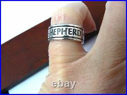 THE LORD IS MY SHEPHERD James Avery Rare Retired Ring Sterling Silver