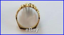 VERY RARE RETIRED James Avery Tall Tree Bark Nugget Ring 14k Yellow Gold Size 8