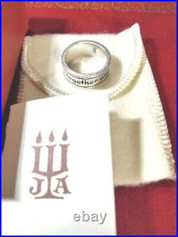 VTG James Avery RETIRED Sterling God Be With Us Together and Apart Ring Size 6.5