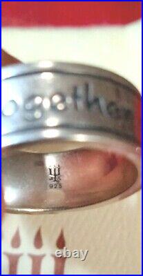 VTG James Avery RETIRED Sterling God Be With Us Together and Apart Ring Size 6.5