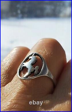 Very Rare James Avery Oval Unicorn Ring Size 10.75, Can be Resized By Jeweler