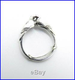Very Rare James Avery Retired Sterling Silver Love Bird Ring Size 6.5 To 7