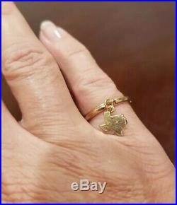 Vintage 14K Gold James Avery TEXAS DANGLE CHARM Ring