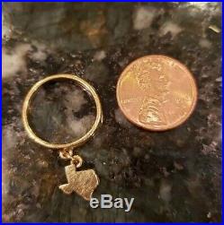 Vintage 14K Gold James Avery TEXAS DANGLE CHARM Ring