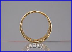Vintage James Avery 14K Gold Hummingbird Ring Band Sz 7-1/2 5.6 grams