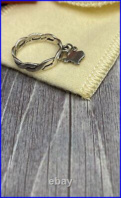 Vintage James Avery Rare 925 Sterling Silver'Texas' Dangle Twisted Ring Sz. 5