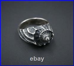 Vintage James Avery Rare Retired Sterling Silver Conch Shell Ring Size 6 RS2798