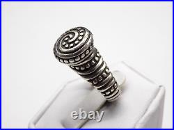 Vintage James Avery Ring Retired African Swirl Beaded 925 Sterling Silver Size 6