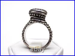Vintage James Avery Ring Retired African Swirl Beaded 925 Sterling Silver Size 6